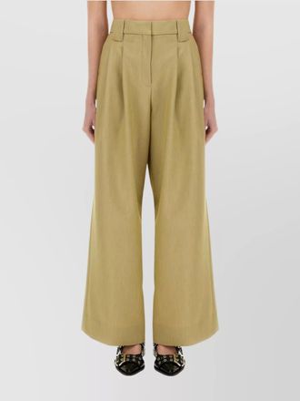 Ganni mid waist wide leg trousers