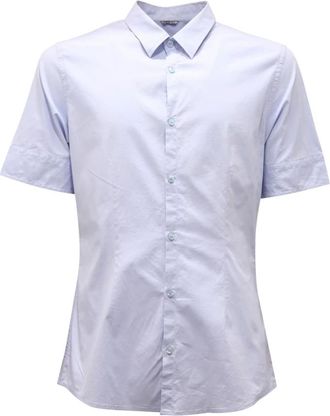 Daniele Alessandrini Short Sleeve Shirts, male, Blue, XL, Italian Shirt Made in Italy