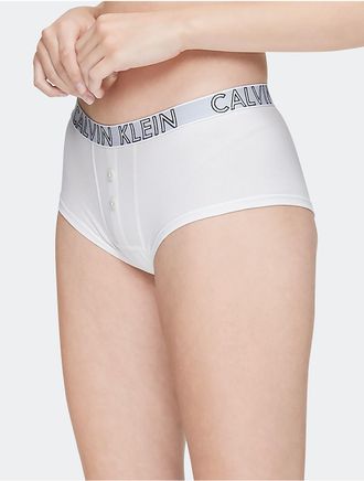 Calvin Klein Calvin Klein Womens Ultimate Cotton Boyshort - White - XS