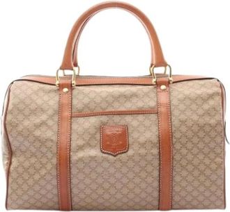 Celine Pre-owned Vintage Boston Bag - Dames - Vintage Weekendtas - Beige - ONE Size - Leer - Vintage