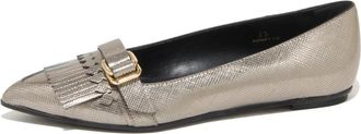 Tod's Franje Ring Ballerina Schoenen Made in Italy - Dames - Ballerinas - Grijs - 36 EU - Leer - Schoenen