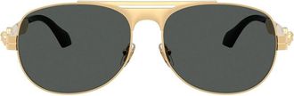Versace Square Full Rim Sunglasses - Gold