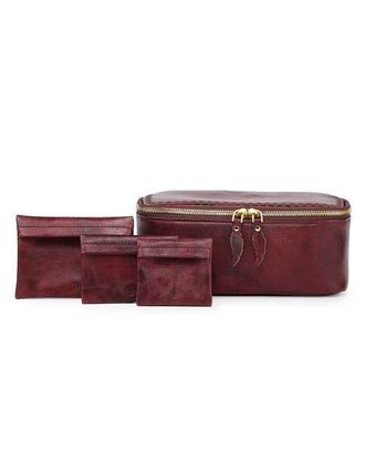 OLD TREND Celosia Genuine Leather Rectangular Jewelry Case in Rusty Red at Nordstrom