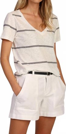 Dylan Marni Deep V-Tee In White Black