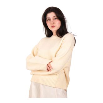 Kiefermann Round-neck Knitwear, female, Yellow, S, Wakilia Pullover