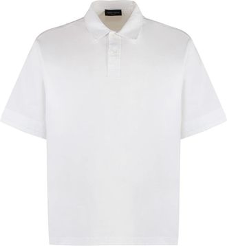 Roberto Collina Katoenen poloshirt met korte mouwen - Heren - Polos - Wit - M - Katoen - Tops