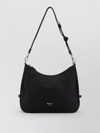 Prada large leather fold shopping shoulder bag