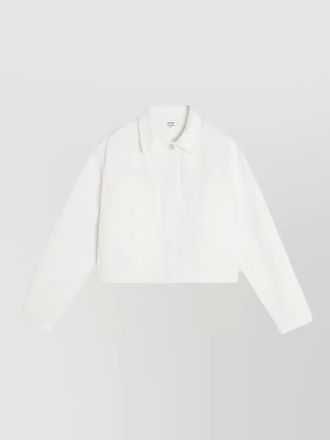 Maison Kitsun&eacute; denim boxy-fit single-breasted jacket