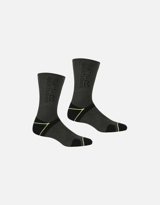 Regatta Mens Regatta Mens Blister Protection II Socks (Pack of 2) - Black/Black - Size: 9/9.5/10/10.5/11/11.5/12