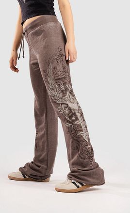 Affliction Death Eyes Burnout Sweatpants braun