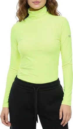 Diesel Green Solid Turtle Neck Top