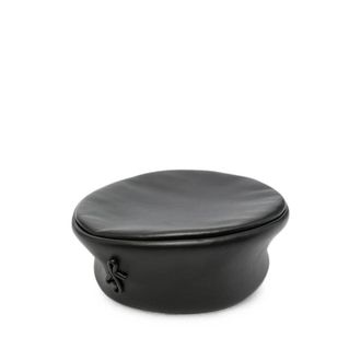 Ruslan Baginskiy Logo-plaque Leather Beret