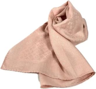 Louis Vuitton Pre-owned Scarves, female, Pink, Size: ONE SIZE Pre-owned Silk scarves