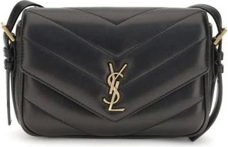 Saint Laurent Loulou Schoudertas - Dames - Tassen - Zwart - Maat: ONE Size Leer