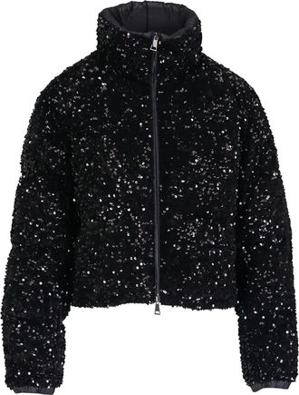 Moncler Giacca con paillettes - Nero