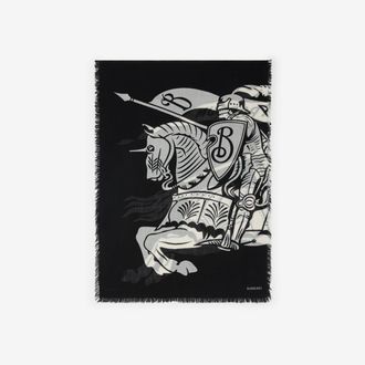 Burberry Wide EKD Wool Scarf