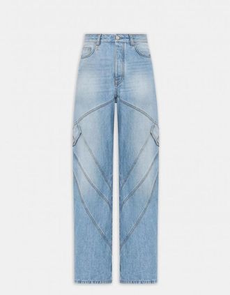 Amiri Womens WOMENS PANELED JEAN - Blue - Size: 10