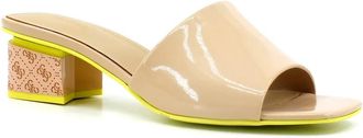 Guess Heeled Mules - Dames - Muiltjes - Beige - 36 EU - Leer - Schoenen