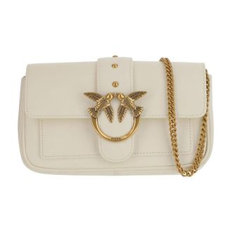 Pinko Love One Pocket Bag - Dames - Schoudertassen - Wit - ONE Size - Leer - Tassen