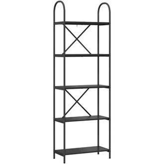 vidaXL Estante de libros Roble negro 60 x 30 x 183 cm vidaXL