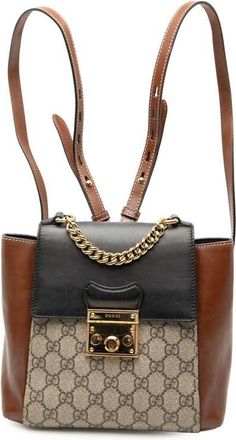 Gucci Pre-owned Gucci GG Supreme Padlock Backpack Ladies 498194 204991