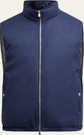 Brunello Cucinelli Mens Wool Padded Full-Zip Vest