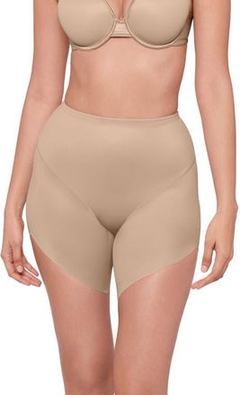 Miraclesuit Show Stopper Slanted Hem Shorts in Warm Beige at Nordstrom, Size Xx-Large