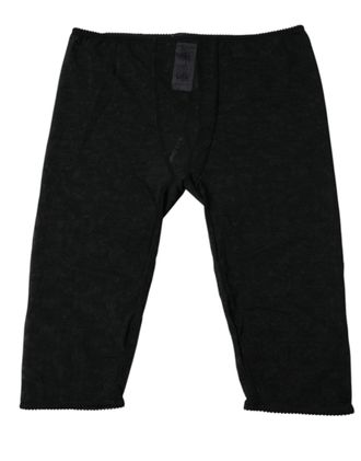 Dolce & Gabbana Womens Black Logo Lace Lingerie Cropped Tight Underwear Nylon Elastane Clothing