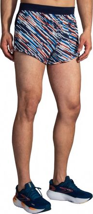 Brooks Sherpa 3 Split Short In Motion Print/run Usa 24