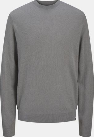 Jack & Jones Jack & Jones Mens and Brooks Relaxed Fit Cashmere Blend Sweater Crew Sweatshirt in Grey - Size Medium