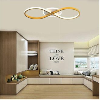 Trade Shop Trade Shop - Copy Of Plafoniera Led 30 W Quadrata Oro Moderno Lampadario Soffitto Luce Naturale 71033