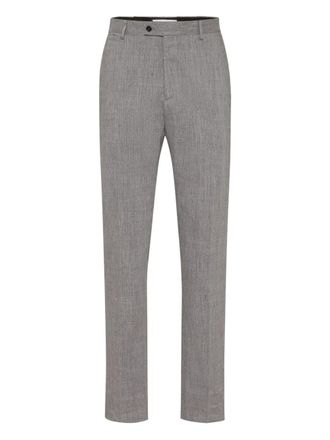 Philipp Plein Joy Fit trousers - men - Elastane/Linen/Flax/Virgin Wool/Polyester/Cotton - 50 - Grey