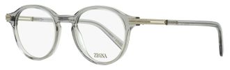 Ermenegildo Zegna Mens Classic Oval Eyeglasses EZ5269 020 Transparent Gray 48mm