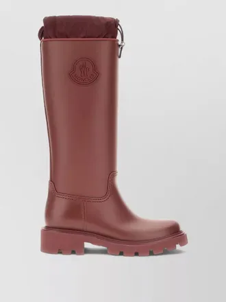 Moncler rubber kickstream ankle boots lug sole pull tab