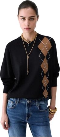 Liu Jo Jersey de Intarsia Geom&eacute;trica - Knitwear - Mujer - Negro - L