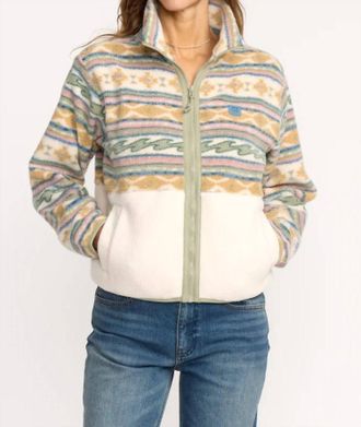 Billabong Rock Jetty Zip Fleece Jacket In Whitecap