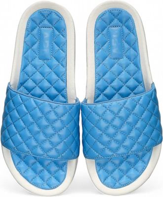 Athletic Propulsion Labs Womens Lusso Slide Sandal In Coastal Blue/ivory