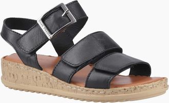 Hush Puppies Womens Hush Puppies Eliana Sandal Leather Womens Black Sandals - Size: 5