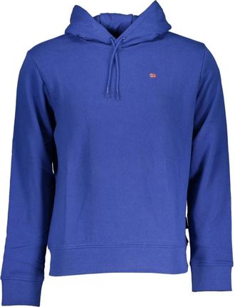 Napapijri Blauwe hoodie met borduurwerk - Heren - Hoodies - Blauw - S - Hoodies & sweatvesten
