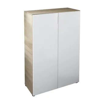 Usinestreet Armario Multiusos 2 Puertas - Roble Marr&oacute;n 36x103h Cm