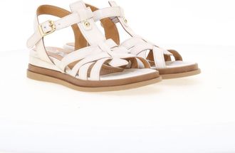 Mjus Sandalen met sleehak, in leer