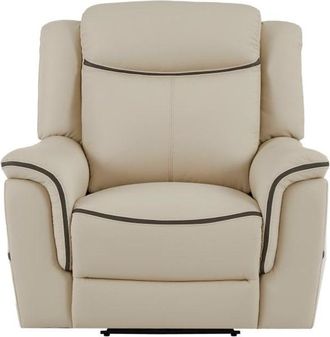 VENTE-UNIQUE.COM Sill&oacute;n relax piel beige