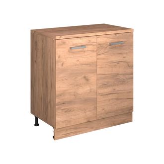 Vicco Armario De Cocina Para Techo Inclinado R-line, Roble Dorado, 80 Cm Sin Inclinaci&oacute;n Con 2 Puertas, Vicco