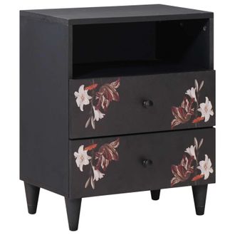 vidaXL Vidaxl Comodino Multicolore 50 X 33 X 60 Cm Legno Di Mango