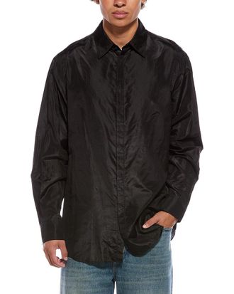 Valentino Camicia Maniche Lunghe Button Front Silk Shirt