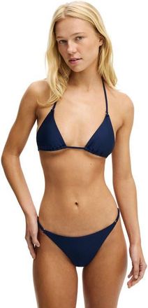 Cotton On Womens Micro String Triangle Bikini Top in Ocean Water Shimmer at Nordstrom, Size X-Small
