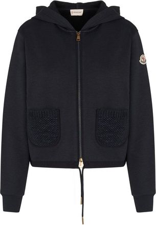 Moncler WOMENS ZIP UP CARDIGAN Size: L, colour: NAVY