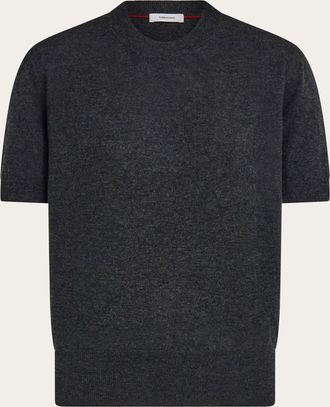 Ferragamo Women Pure wool top with Gancini detail Grey