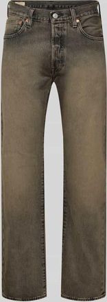 Levi's Straight Fit Jeans aus reiner Baumwolle Modell 501 ORIGINAL in Mittelbraun, Gr&ouml;&szlig;e 30/30