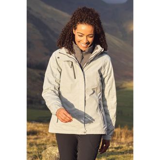 Mountain Warehouse Dames/Dames Bracken Melange 3 in 1 Jas (Wit)